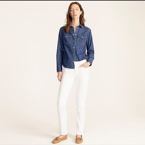 J.CREW HIGH RISE VINTAGE SLIM JEANS WHITE 37/28 Stretch BNWT SO $128 1 Left